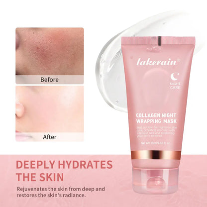 Korean Deep Collagen Peel-Off Mask – Anti-Wrinkle Lifting Overnight Skin Repair Pack