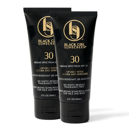 Face & Body Moisturizing Sunscreen Lotion SPF 30 for Melanin Rich Skin, Leaves No White Cast (Spf-30-4Oz)