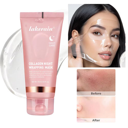 Korean Deep Collagen Peel-Off Mask – Anti-Wrinkle Lifting Overnight Skin Repair Pack