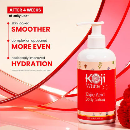 Kojic Acid Skin Brightening Body Lotion - Body Moisturizer & Skin Firming for Women, Boost Hydrating, Sun Damage Skin, Uneven Skin Tone, Paraben-Free, Vegan, 8.45 Fl Oz Bottle